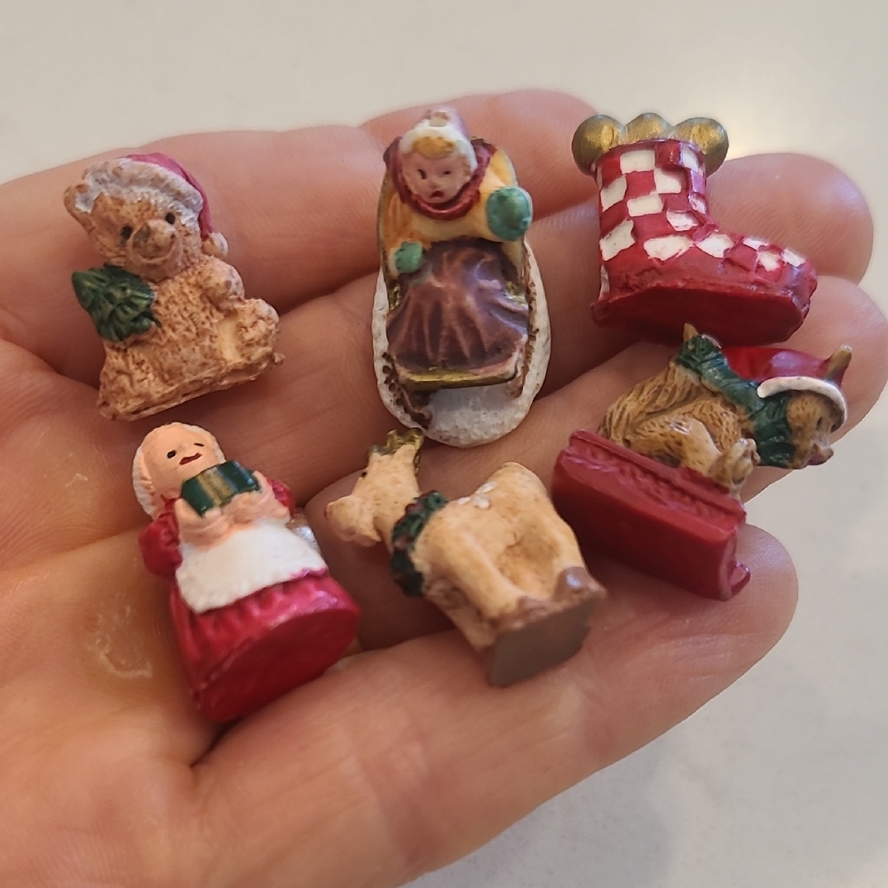 Department 56 Red and Brown Holiday Ornaments Set